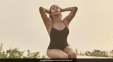 Pics: Janhvi Kapoor in a black swimsuit