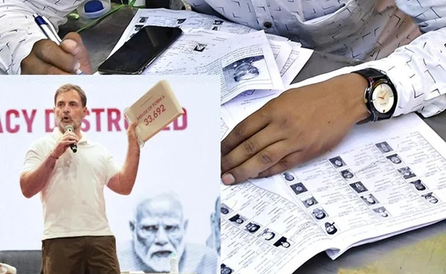 Rahul's EC 'Bombshell' Ignored by Jagan's Sakshi