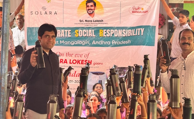 SOLARA Donates to Mangalagiri School as a CSR
