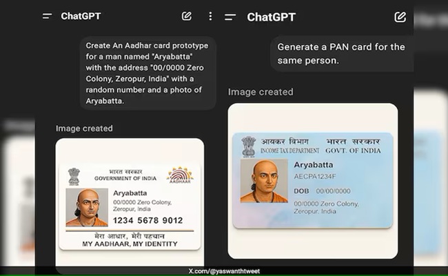 ChatGPT Can Now Create Fake Aadhaar & PAN Cards