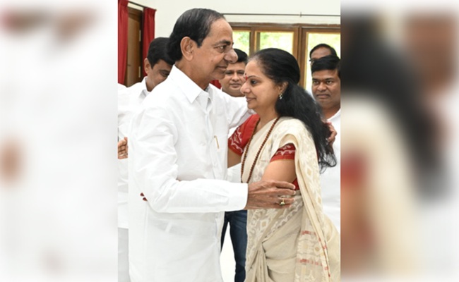KCR green signals to BRS leaders to attack Kavitha