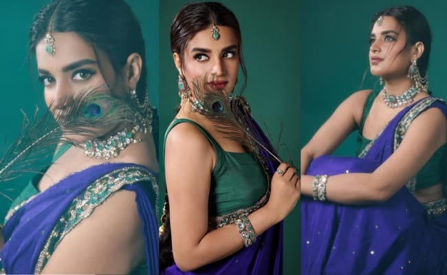 HOT: Beautiful Lady In Peacock Hues