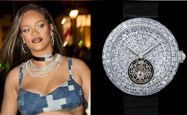 Rihanna wears ₹5.7 cr diamond watch around her neck