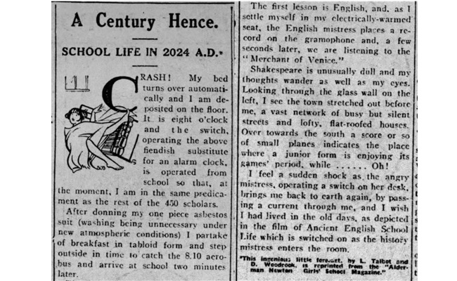 Viral: 1924 newspaper's predictions for life in 2024