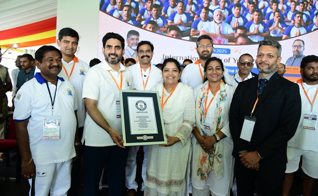 Vizag Yoga event sets new Guinness World Record
