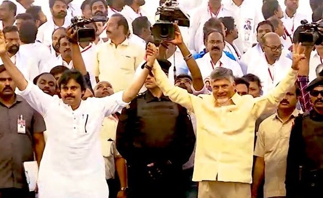 CBN, Pawan vow to end Jagan's 'destructive' rule