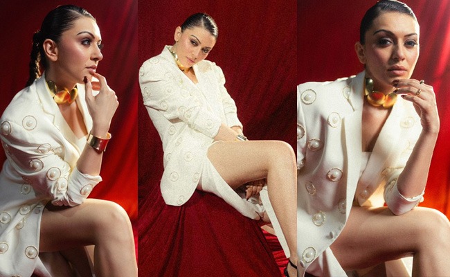 Pics: Hansika Greets Back With Her Glossy Legs