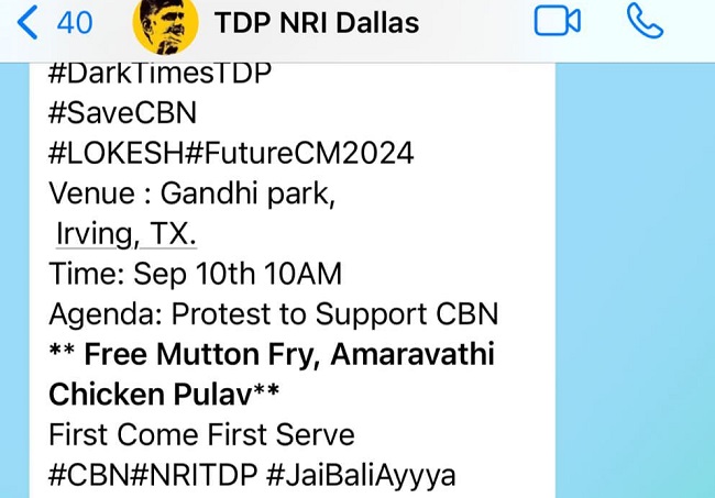 Chandrababu Arrest: Mutton Fry Party Of TDP NRIs
