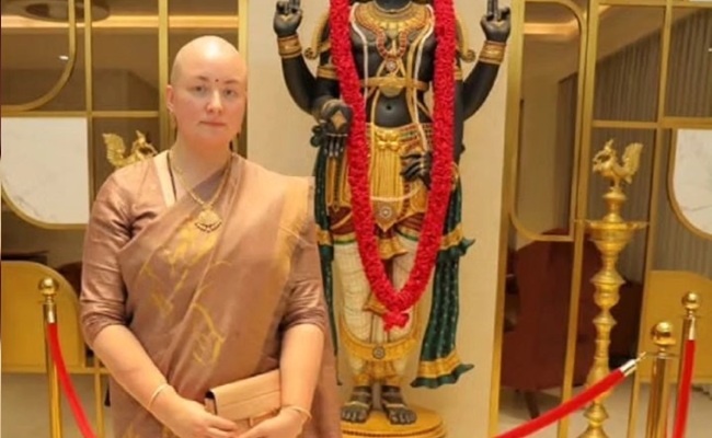 Pawan Kalyan's wife Anna tonsures head at Tirumala