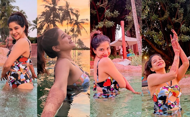 Pics: Hot Lady Chills In Cool Pool