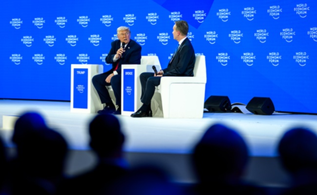 Trump's Jokes and Jabs Steal Spotlight at Davos