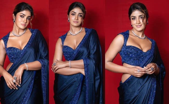 HOT: Beauty Bombshell Bombards In Blue