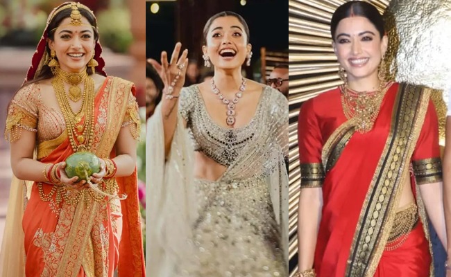 Pics: Rashmika's Stunning Wedding Outfits