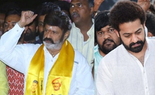 Balakrishna, Jr NTR pay tributes to NTR