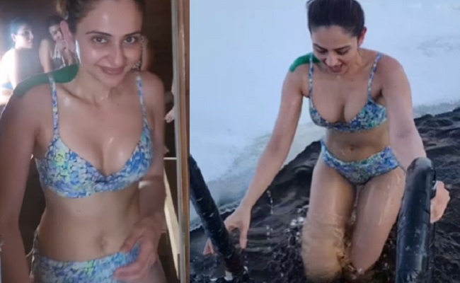 Rakul takes cryotherapy in minus 15 degrees Celsius