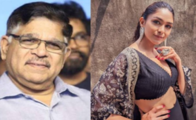 Allu Aravind blesses Mrunal for a quick marriage