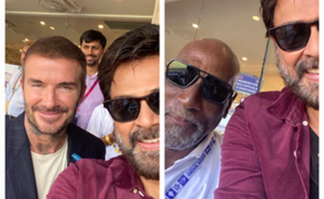 Venkatesh meets David Beckham, Vivian Richards