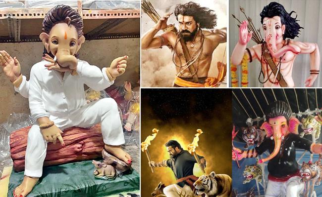 Film avatars of Stars trend in Ganesh pandals