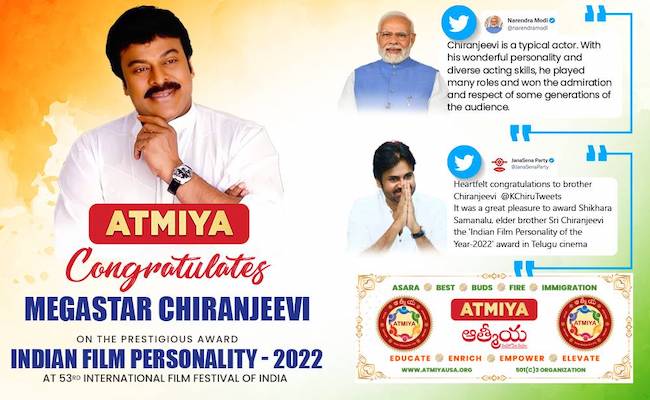 ATMIYA Congratulates Megastar Chiranjeevi