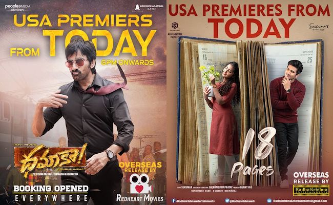 Dhamaka & 18 Pages U.S. Premieres Today