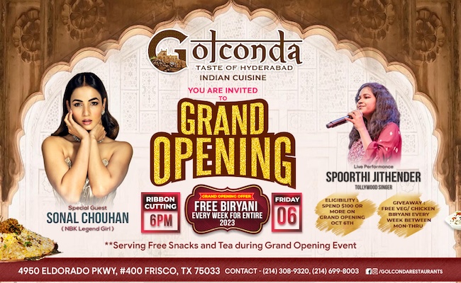 Golconda Restaurants Grand Launch in Dallas