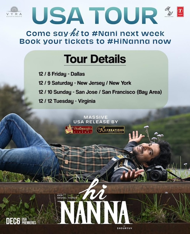 Nani's USA Tour, Book Your Tickets To Hi Nanna