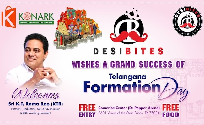 Desi Bites & Konark Wishes T'gana Formation Day