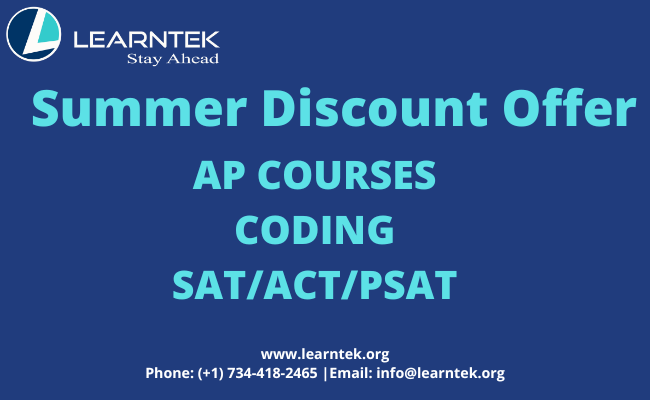 Summer Offer - AP Courses - SAT - ACT - Coding