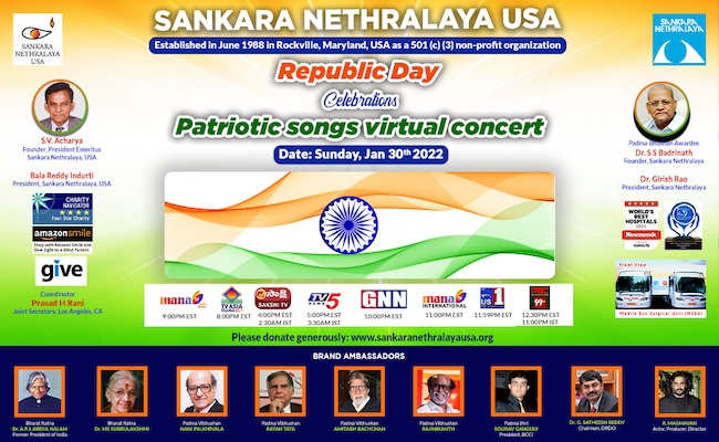 Sankara Nethralaya's Virtual Concert: Raised $101,010