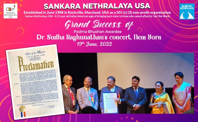 Proclamation to Sankara Nethralaya, Indra Nooyi