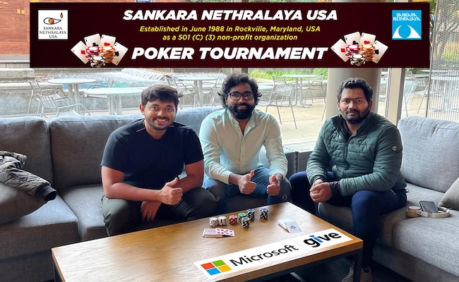 Sankara Nethralaya Microsoft Give Poker Tournament