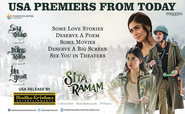 Sita Ramam US Premieres Today