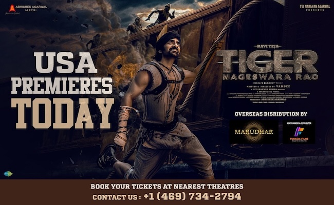 Tiger Nageswara Rao USA Premieres Today