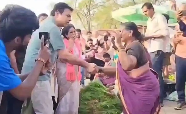 'Return my land': Woman farmer demands KTR