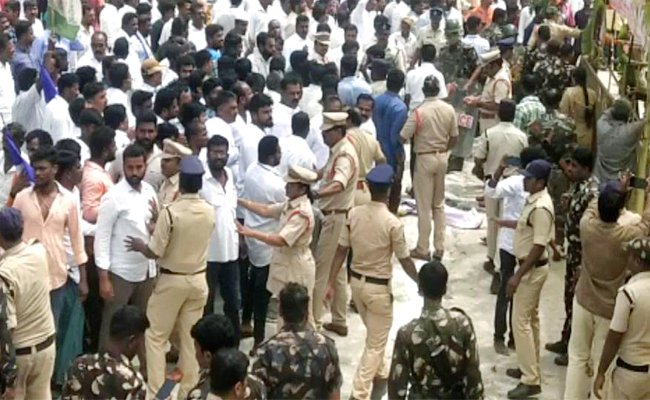 Kuppam turns a battlefield for YSRC, TDP