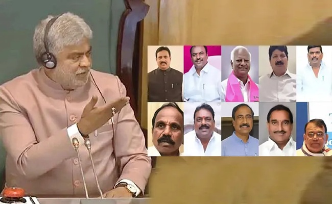 Telangana speaker issues notice to defected MLAs