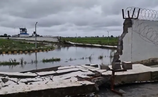 Cracks In Rs 500-Crore Project? Airport Wall Collapses After Rain