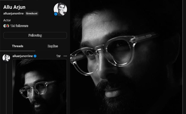 Allu Arjun: First Indian Actor to reach 1M followers on threads