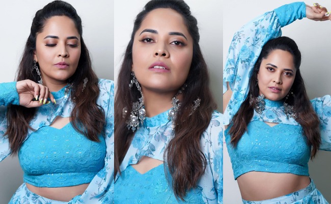 Pics: Tall Lady In Tempting Blue | greatandhra.com