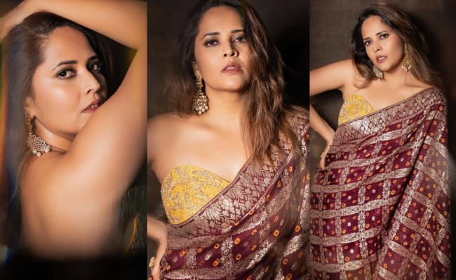 HOT: Anasuya's Daring Strapless Blouse