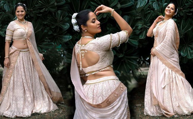 Pics: Anasuya's Glam Dose In Lehenga