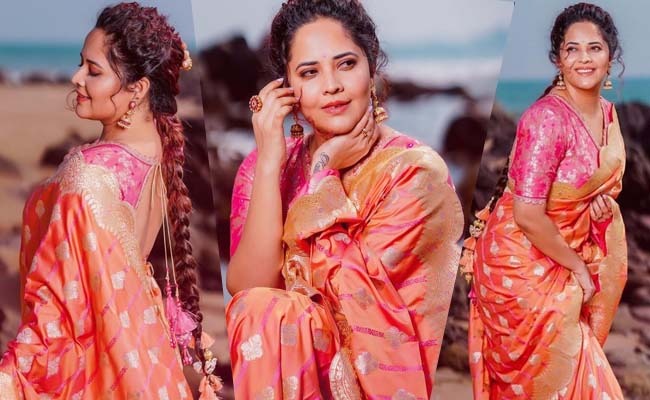 Pics: Anasuya's Traditionally Alluring Treat