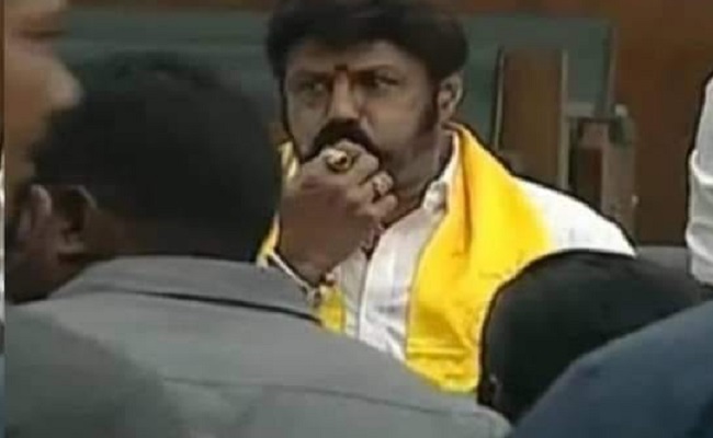 Balayya whistles, TDP MLAs make vulgar gestures!