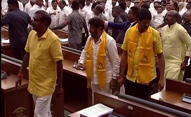 Watch: Balakrishna's Vulgar Act In Assembly
