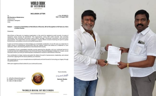 Balakrishna, 1st Indian Hero In World Book Of Records