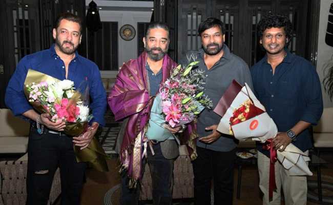 Chiranjeevi hosts Kamal and Salman at his home