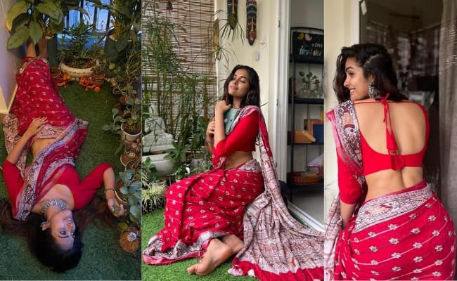 Pic Talk: Telugu Girl Looks Sexy In Red Saree