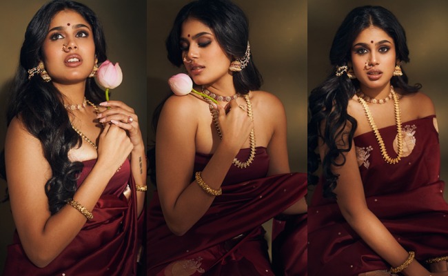 HOT: Tall Beauty Mesmerizes In Traditional Glam