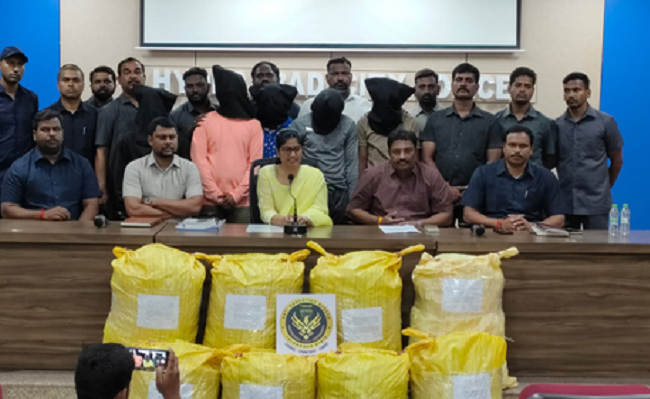 Over 200 kg ganja seized in Telangana, 5 held