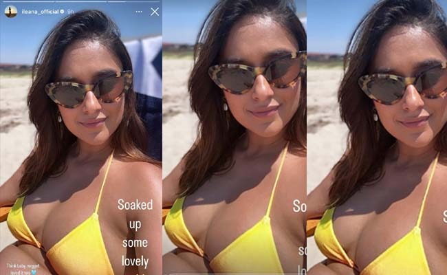 Pic: Ileana Embraces Her Baby Bump in a Bikini